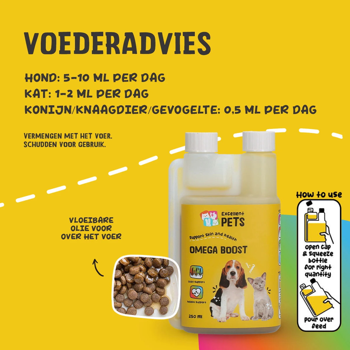 Omega olej pro psy s rostlinnými oleji, 250 ml – Excellent Pets Omega Boost - Obrázek 2