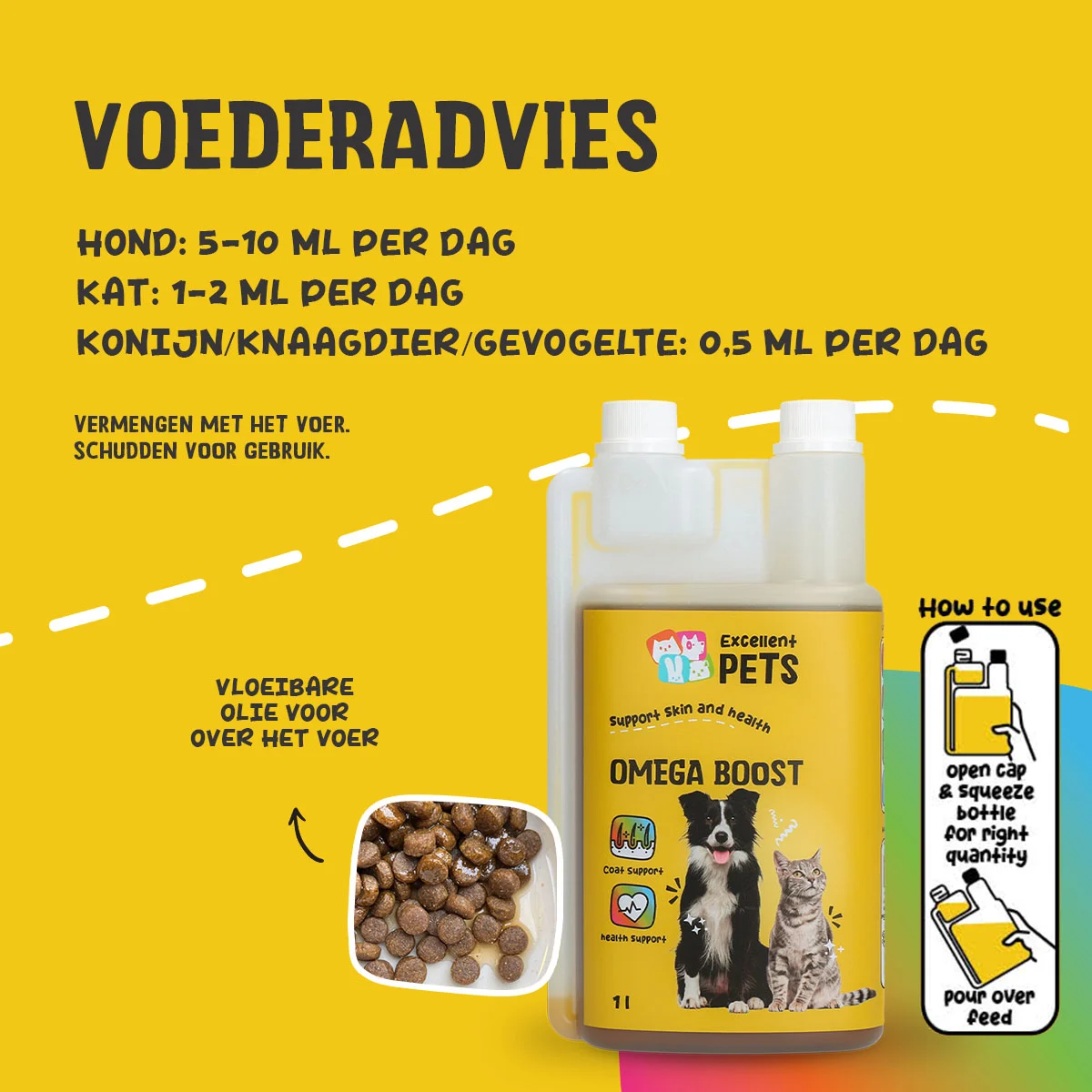 Omega olej pro psy s rostlinnými oleji, 1 l – Excellent Pets Omega Boost - Obrázek 2