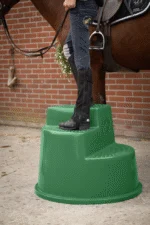 Nasedací stolička se 3 protiskluzovými stupni, zelená, 53 cm – Excellent Horse - Obrázek 4