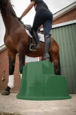 Nasedací stolička se 3 protiskluzovými stupni, zelená, 53 cm – Excellent Horse - Obrázek 5
