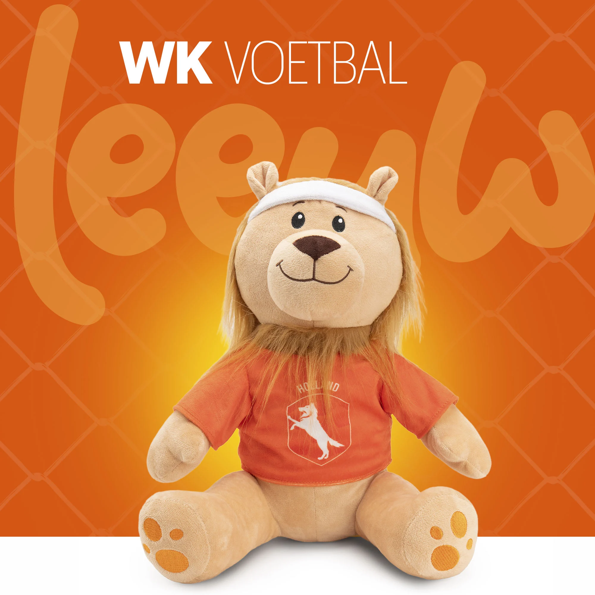 Plyšová hračka pro psy Lev, oranžová, 34 cm – Holland Oranžový lev L - Obrázek 2