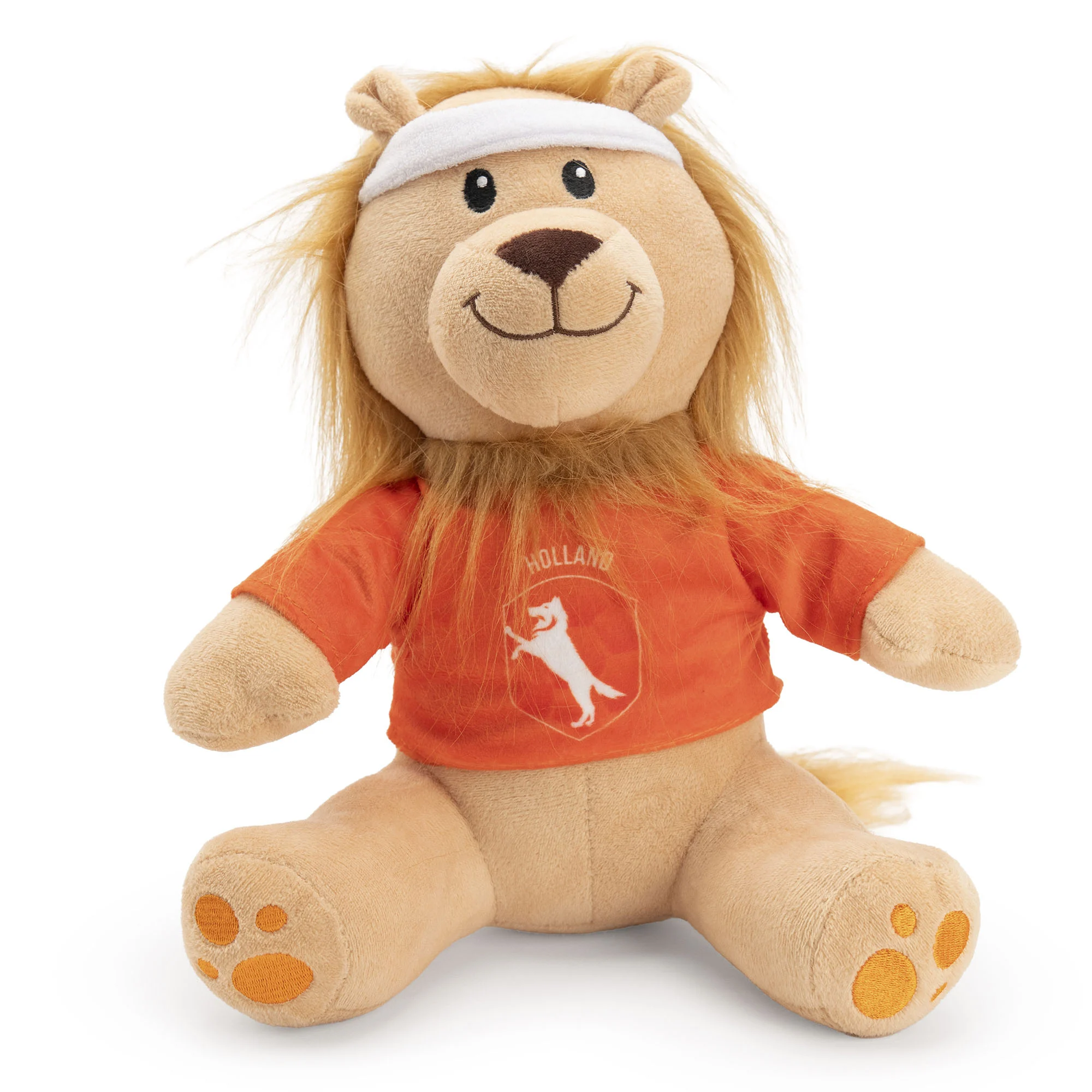 Plyšový lev pro psy, oranžový, 28 cm – Holland oranžový lev M - Obrázek 1