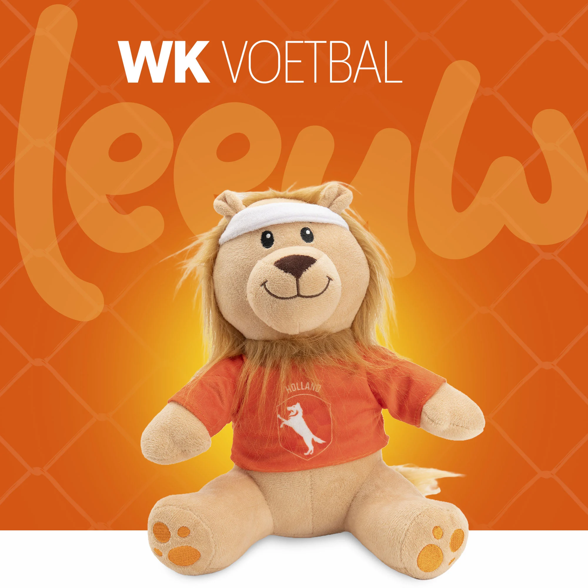 Plyšový lev pro psy, oranžový, 28 cm – Holland oranžový lev M - Obrázek 2