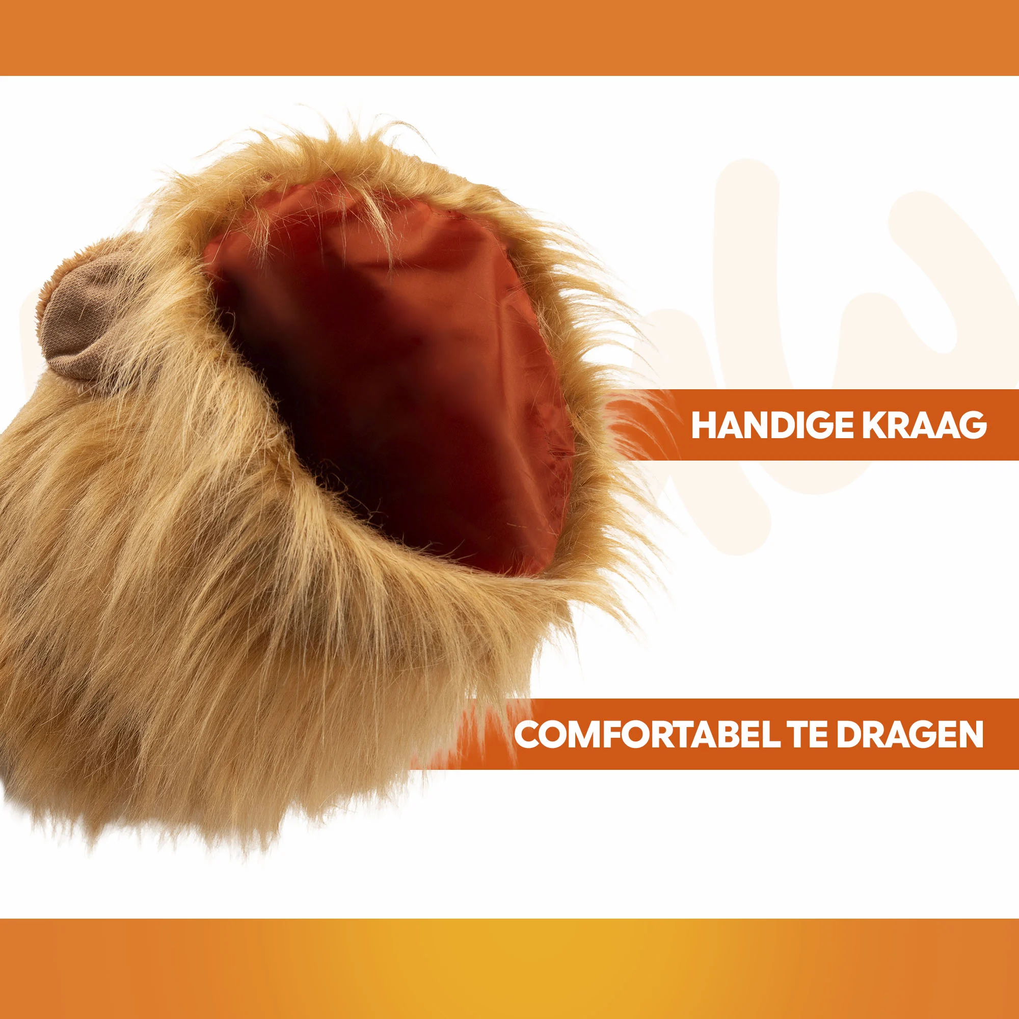 Lví hříva pro psy oranžová M – Oranžová lví hříva Holland - Obrázek 3