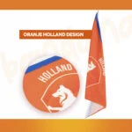 Oranžový šátek pro psy L na Den krále – Oranžový šátek Holland - Obrázek 3