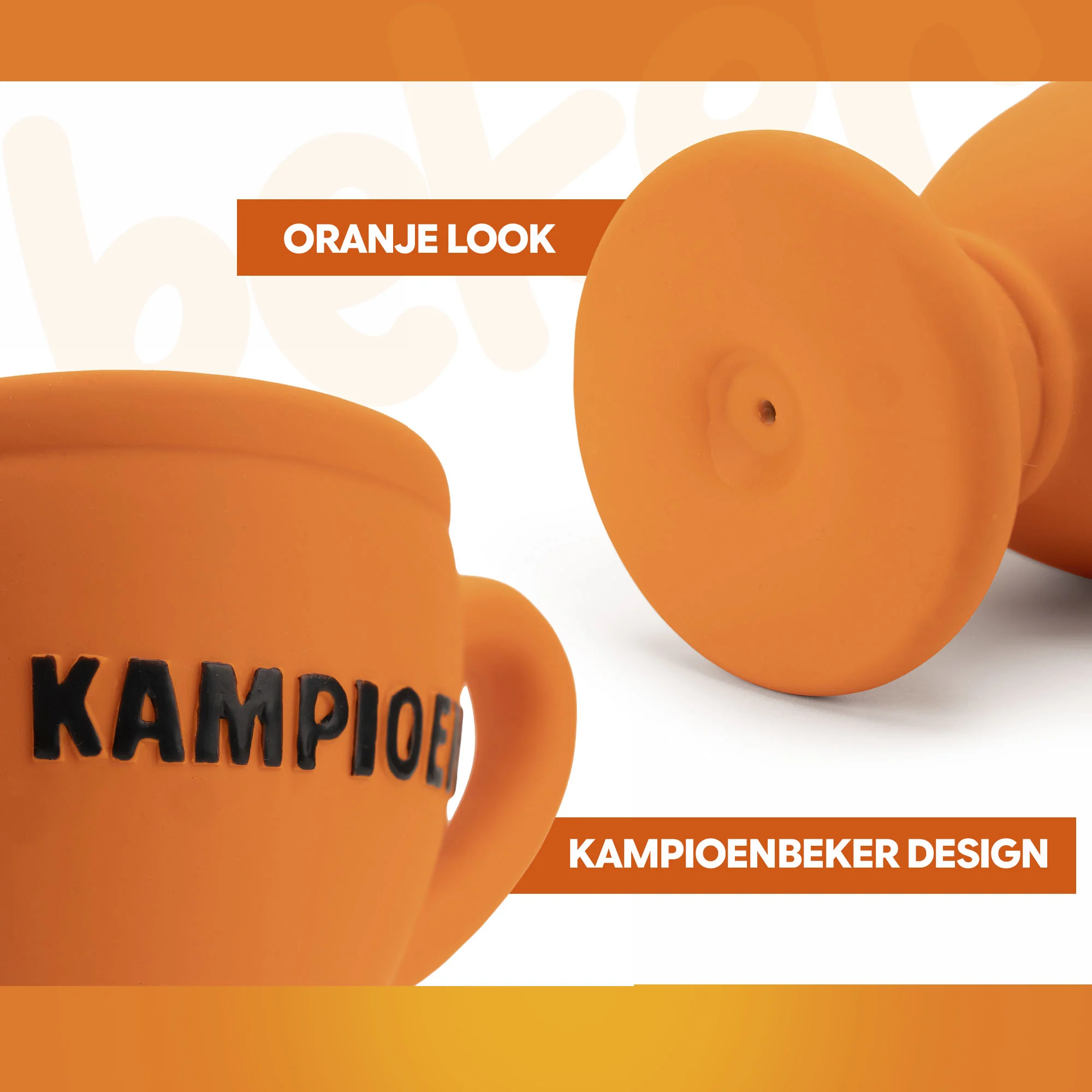 Latexová hračka pro psa ve tvaru poháru, oranžová – Holland WK Beker - Obrázek 5