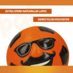 Latexová hračka pro psy s pískátkem, oranžová, M – Holland Mr. Dutch - Obrázek 5