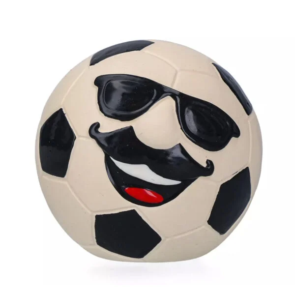 Latexová hračka pro psy s pískátkem, oranžová, L – Holland Mr. WK Soccer