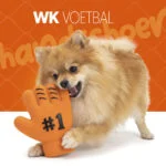 Hračka pro psa ve tvaru rukavice z latexu, oranžová – Holland WK Handschoen - Obrázek 2