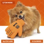 Hračka pro psa ve tvaru rukavice z latexu, oranžová – Holland WK Handschoen - Obrázek 4