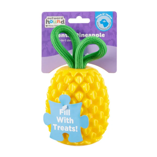 Žvýkací hračka s lanem a ovocnou vůní – Outward Hound (Kyjen) Dental Pineapple