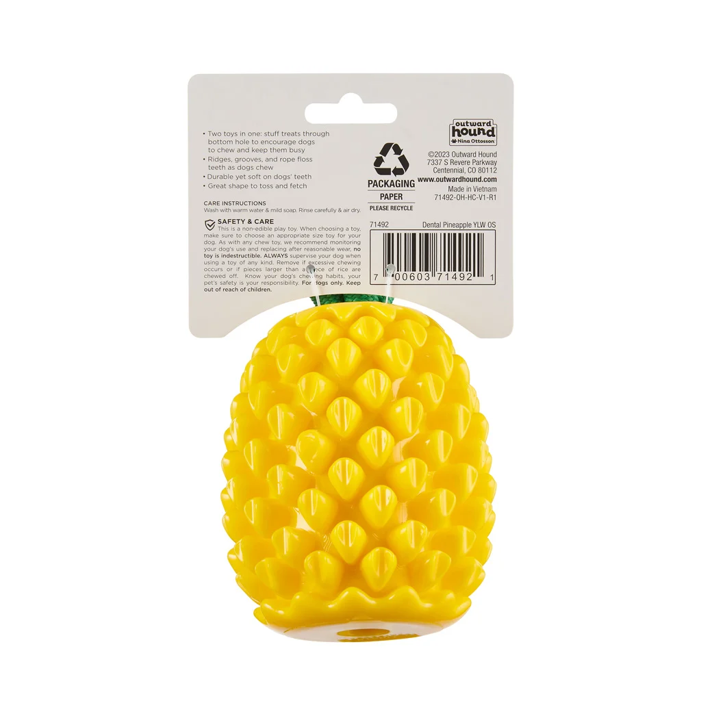 Žvýkací hračka s lanem a ovocnou vůní – Outward Hound (Kyjen) Dental Pineapple - Obrázek 3