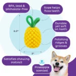 Žvýkací hračka s lanem a ovocnou vůní – Outward Hound (Kyjen) Dental Pineapple - Obrázek 5