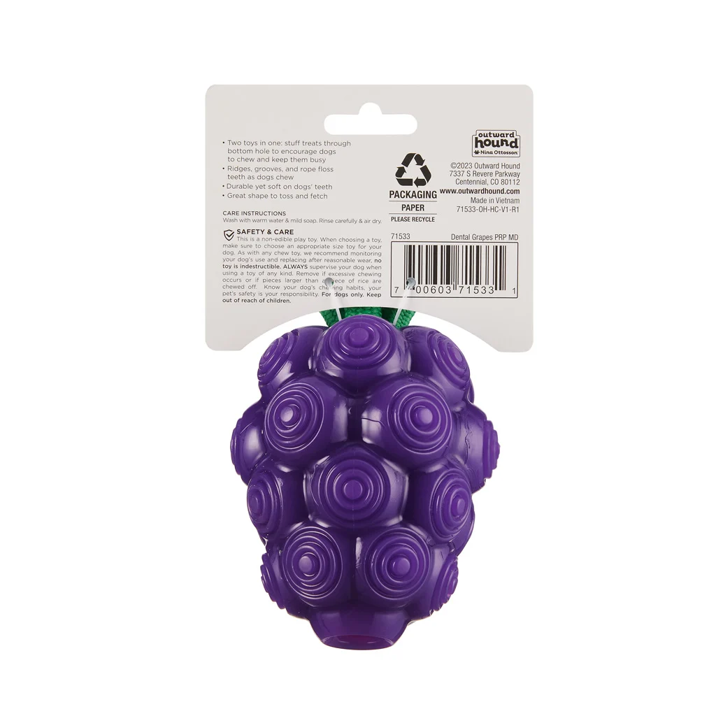 Žvýkací hračka s lanem a ovocnou vůní – Outward Hound (Kyjen) Dental Grapes - Obrázek 3