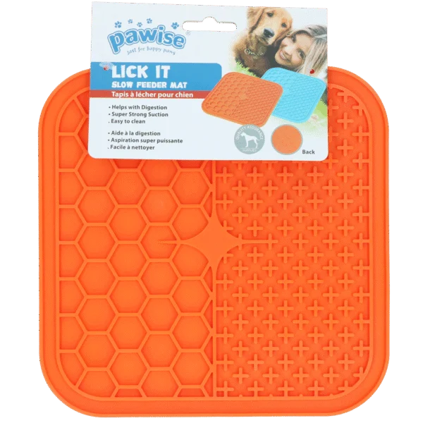 Lízací podložka pro psy s přísavkami, 21 x 21 cm, mix barev – Pawise Dog Lick Mat