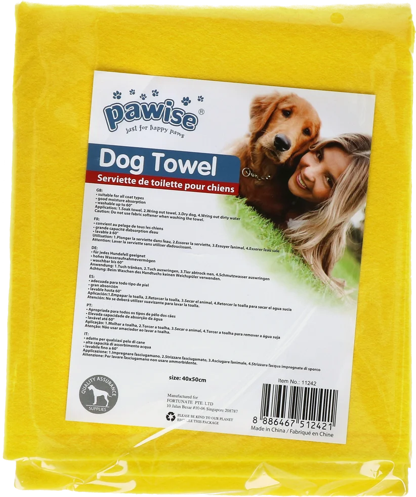 Ručník pro psy na mokrý kožich a tlapky 40 x 50 cm – Pawise Dog Towel - Obrázek 1