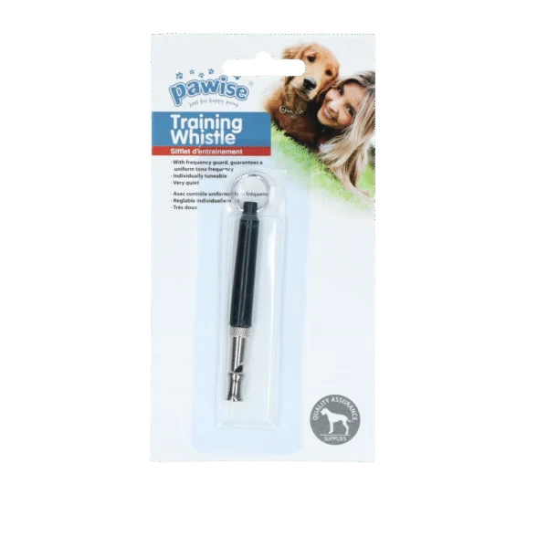 Píšťalka pro psy s jemným zvukem, černá, 8 cm – Pawise Dog Training Whistle