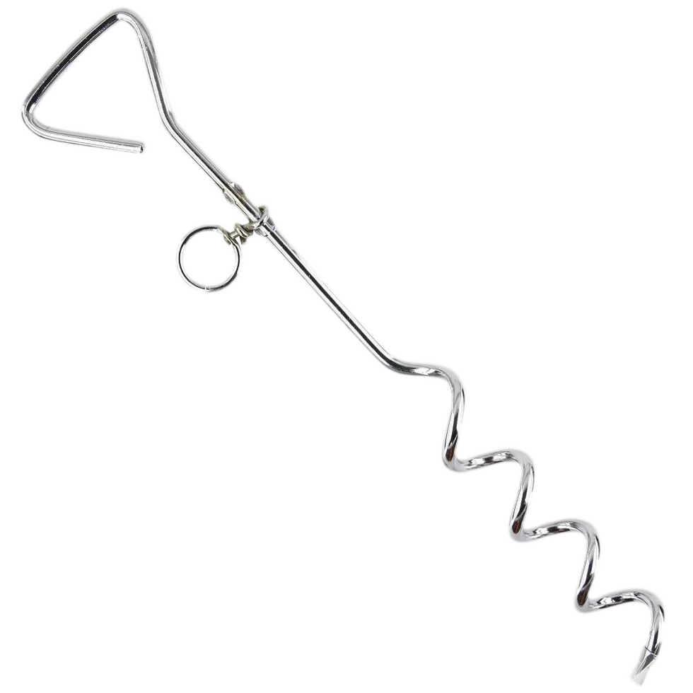 Zemní kotvicí kolík se spirálou pro vodítko pro psy, 8 mm x 40 cm – Pawise - Obrázek 1