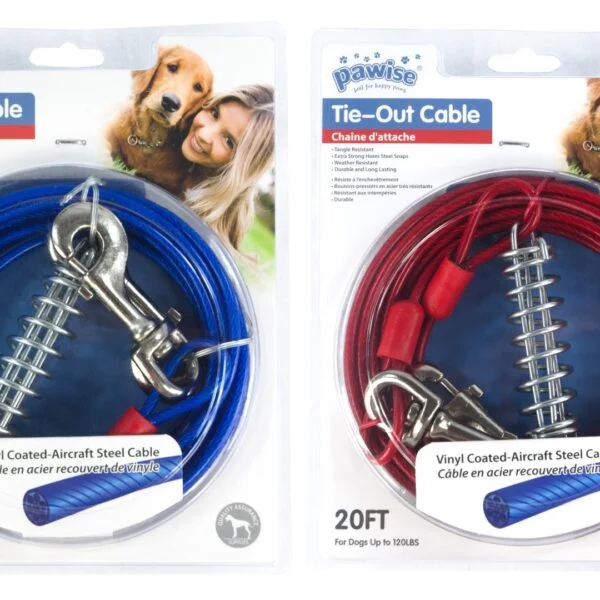 Kotvicí lanko z ocelového lana s vinylovým potahem, 7 m – Pawise Tie Out Heavy Duty