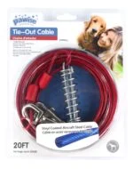 Kotvicí lanko z ocelového lana s vinylovým potahem, 7 m – Pawise Tie Out Heavy Duty - Obrázek 2