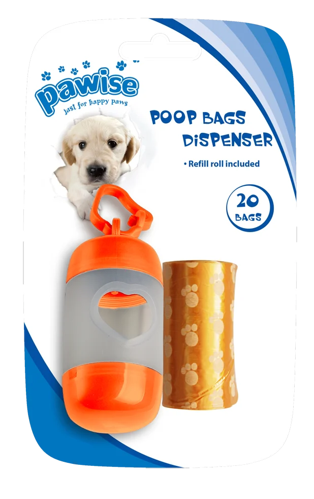 Zásobník na sáčky na exkrementy se 2 rolemi po 20 sáčcích, na vodítko nebo kalhoty – Pawise Poop Bag Dispenser - Obrázek 3
