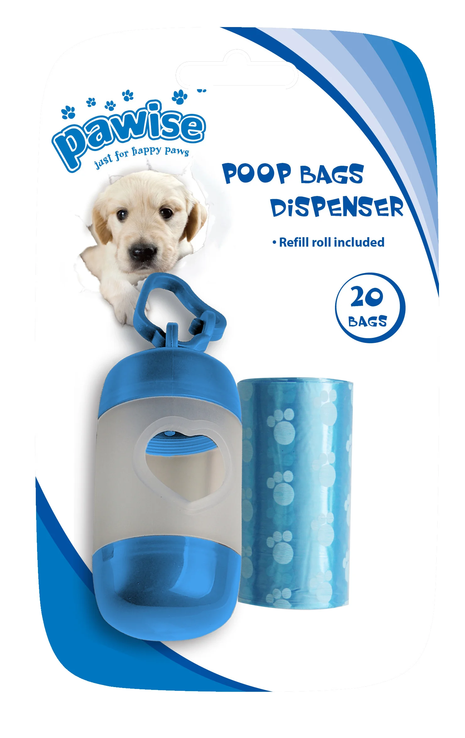 Zásobník na sáčky na exkrementy se 2 rolemi po 20 sáčcích, na vodítko nebo kalhoty – Pawise Poop Bag Dispenser - Obrázek 2