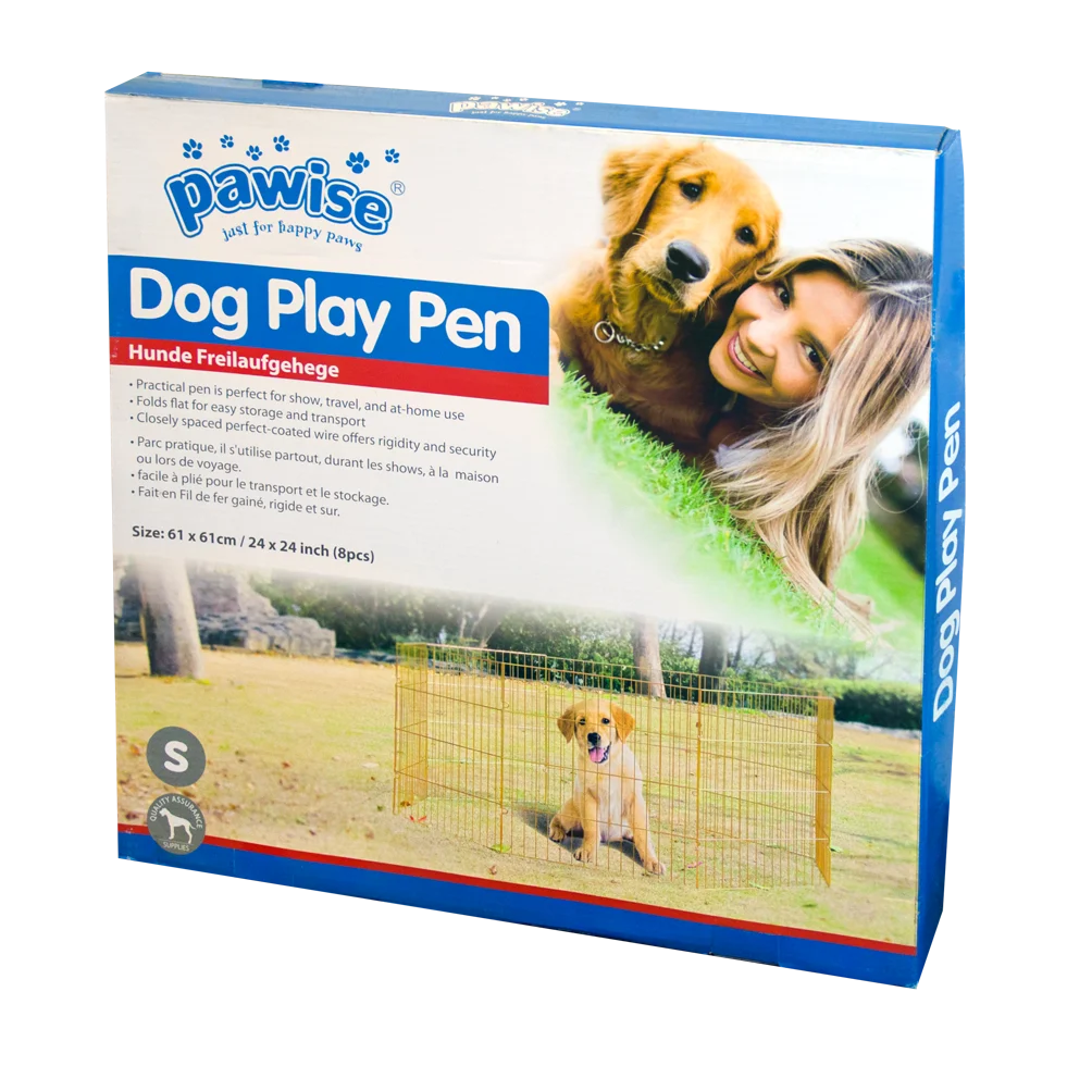 Skládací ohrádka pro psy, 8 panelů o rozměrech 60 x 60 cm – Pawise Dog Play Pen S - Obrázek 1