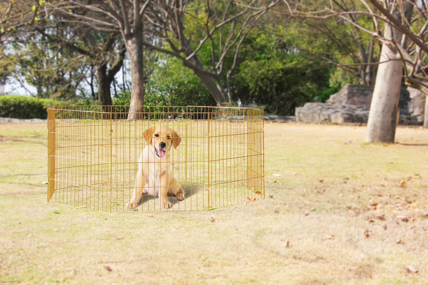 Skládací ohrádka pro psy, 8 panelů o rozměrech 91 x 60 cm – Pawise Dog Play Pen L - Obrázek 1