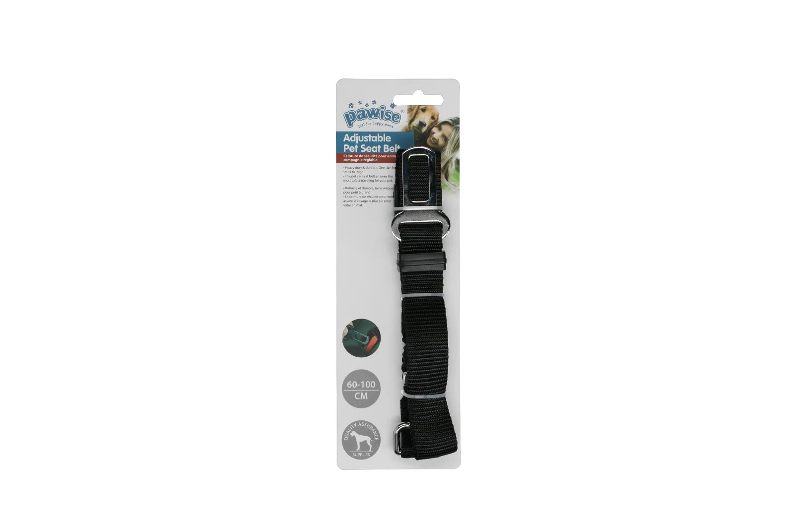 Nastavitelný bezpečnostní pás pro psa do auta, 60 až 100 cm – Pawise Dog Safety Belt - Obrázek 1