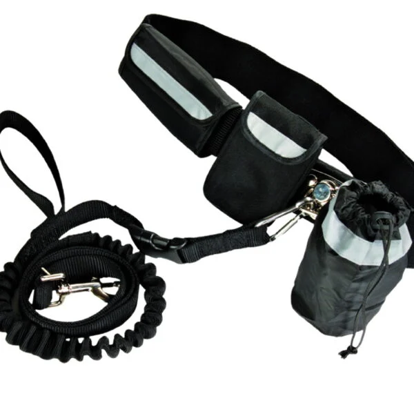 Handsfree vodítko na běhání se psem s elastickým koncem – Pawise Hands Free Doggy Jogger Kit