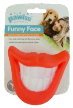Hračka pro psy s pískátkem na selfie – Pawise Funny Face Big Tooth