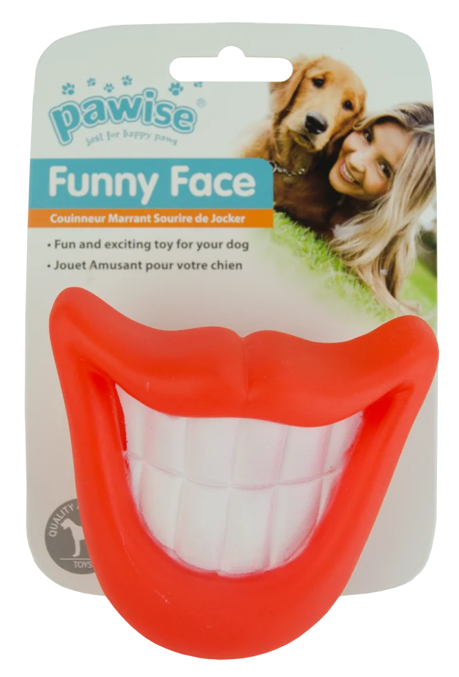 Hračka pro psy s pískátkem na selfie – Pawise Funny Face Big Tooth - Obrázek 1