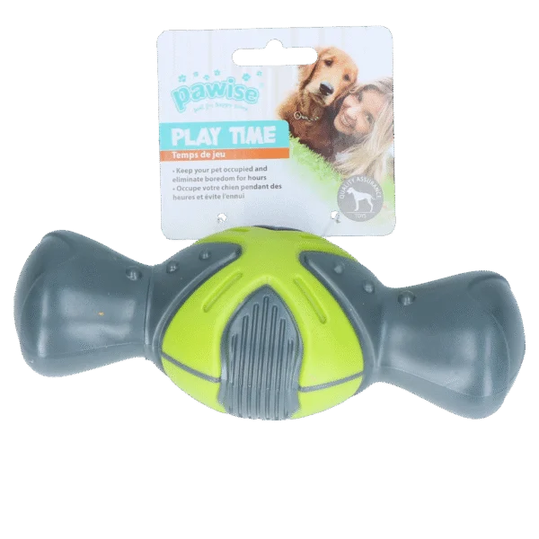 Pískací hračka pro psy ve tvaru kosti s vroubky, 19 cm – Pawise Play Time Squeaky Bone