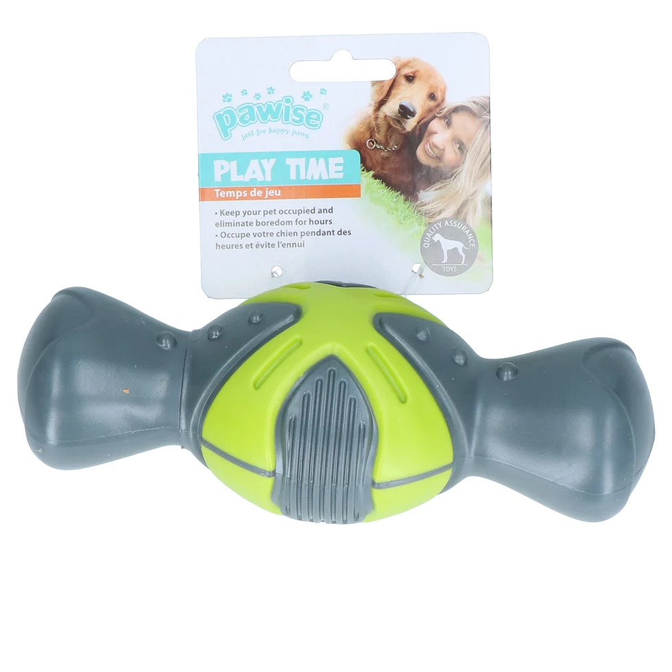 Pískací hračka pro psy ve tvaru kosti s vroubky, 19 cm – Pawise Play Time Squeaky Bone - Obrázek 1