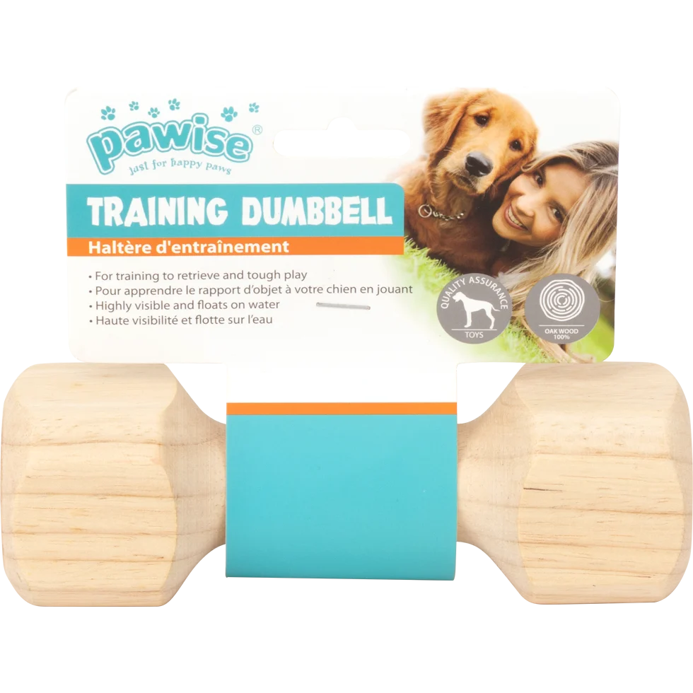 Aportovací činka z dubového dřeva 17 cm – Pawise Wooden retrieving dumbbell S - Obrázek 1