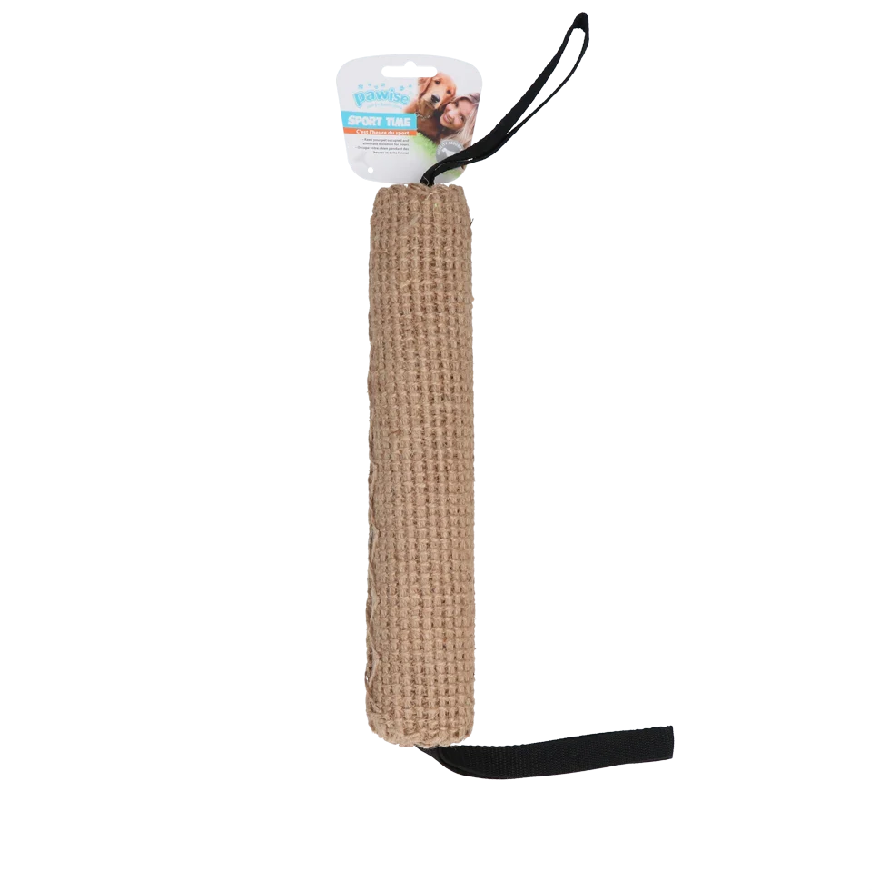 Jutový aportovací válec s úchyty, 32 cm – Pawise Jute Biting Roll - Obrázek 1