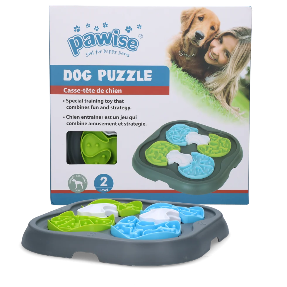 Psí hlavolam s posuvnými krytkami, 34 x 34 cm – Pawise Dog Puzzle - Obrázek 1