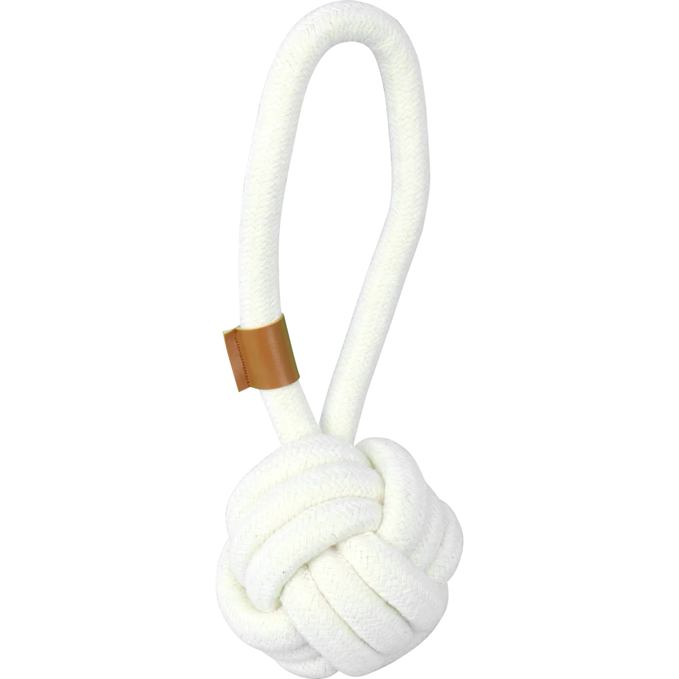 PAWI14860.png Psí balon z bavlněného lana s rukojetí, 24 cm x Ø 9 cm – Pawise Premium cotton toy Ball with Handle - Obrázek 1
