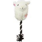Plyšová hračka pro psy ve tvaru alpaky s provazem na hraní a pískátkem, assorti – Pawise Alpaca Doll With Rope - Obrázek 3