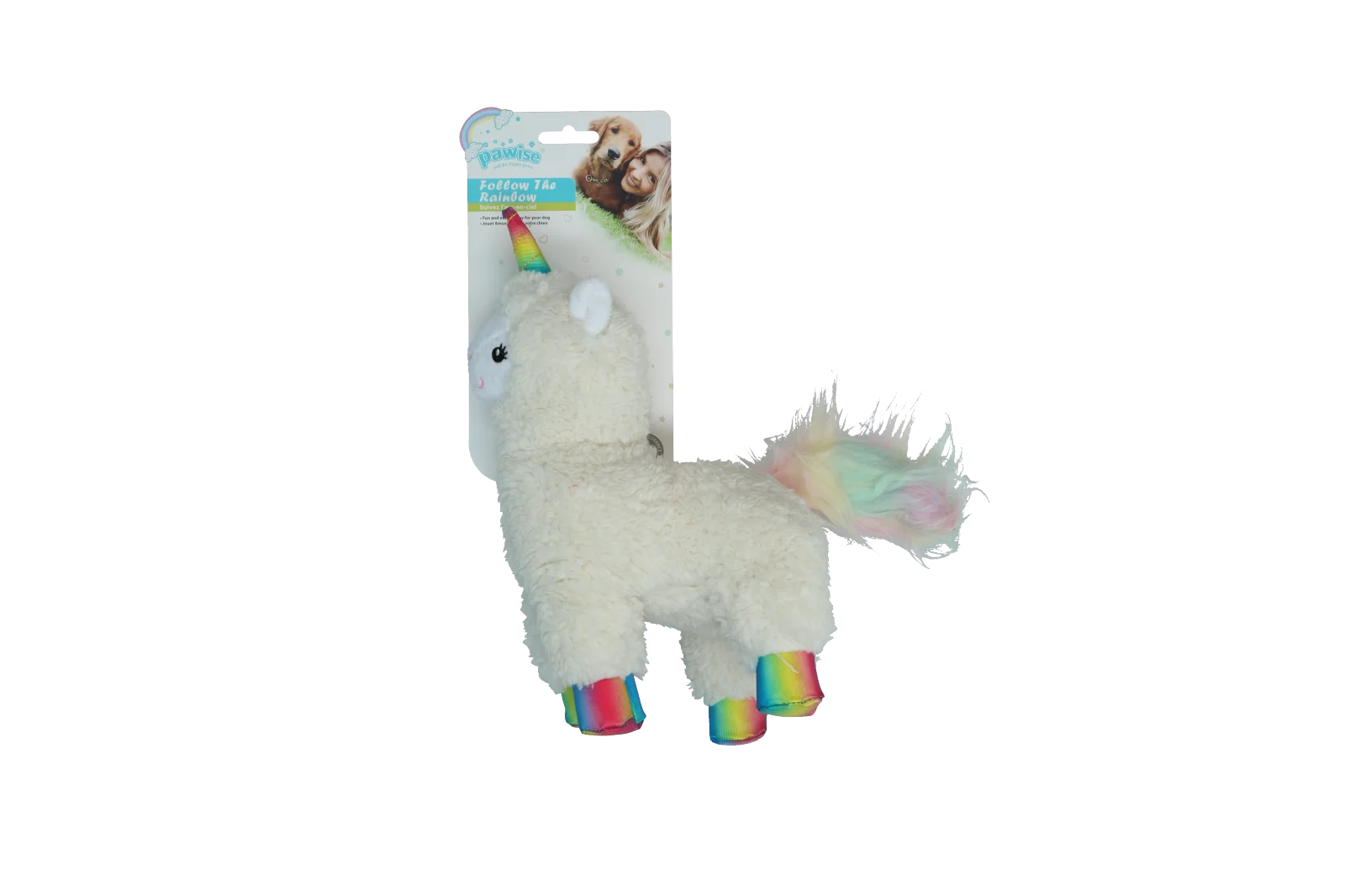 Plyšová lama pro psy s korunkou a pískátkem – Pawise Sequine Pet Lama - Obrázek 1