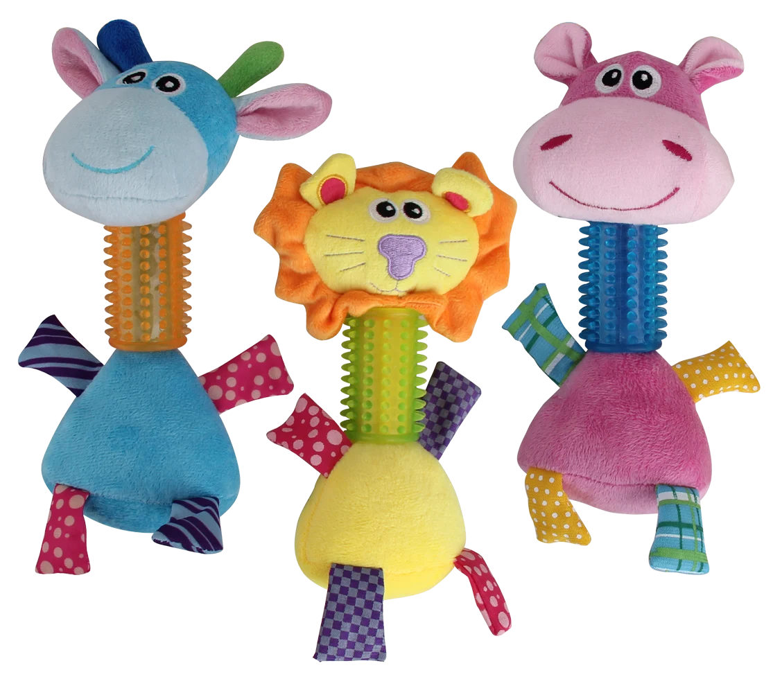 Plyšová hračka pro psy Hroch s pískátkem, 26 cm – Pawise Puppy Long Neck Nijlpaard - Obrázek 1