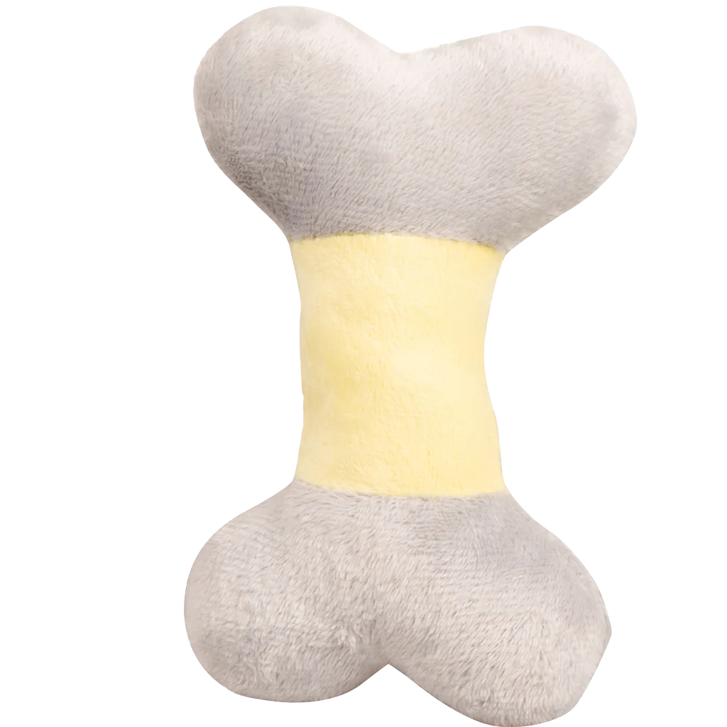 Plyšová hračka pro psy ve tvaru kosti s pískátkem pro štěňata – Pawise Puppy Life Bone - Obrázek 2