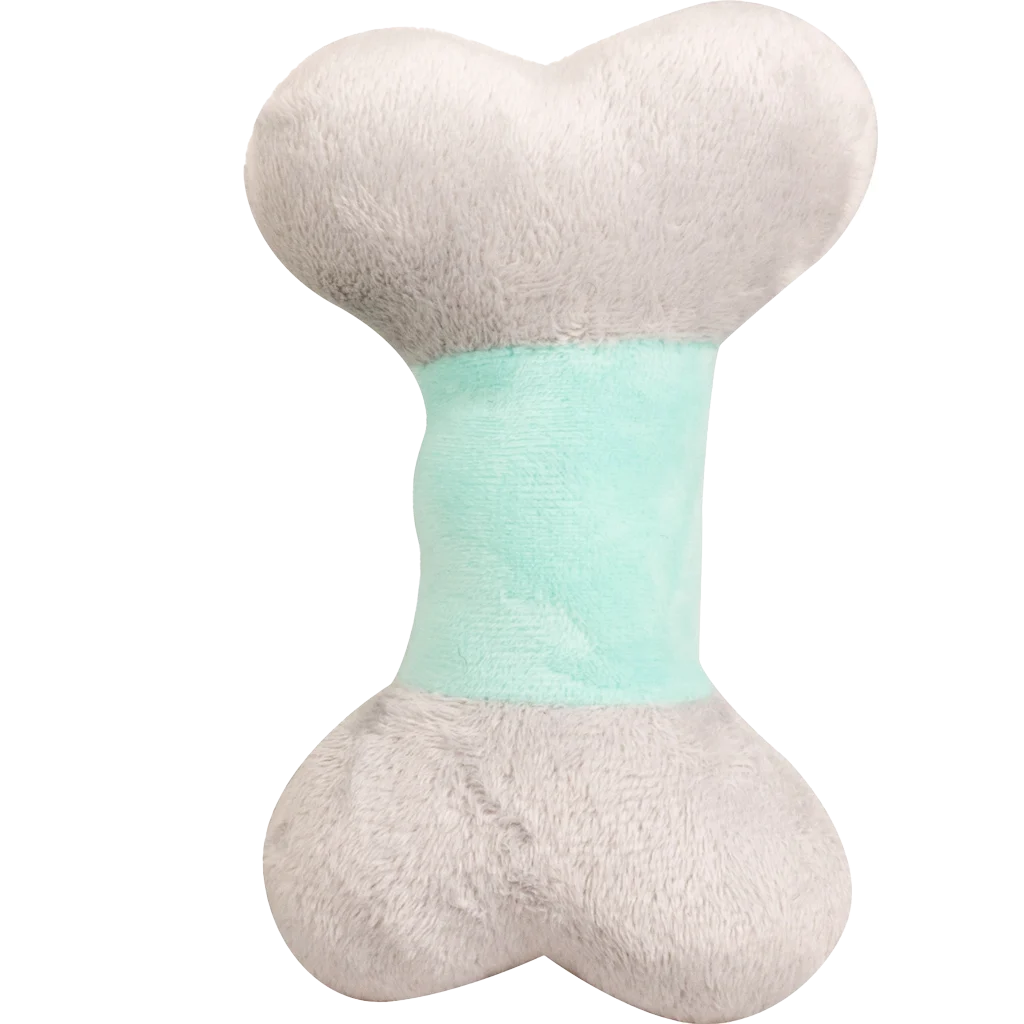 Plyšová hračka pro psy ve tvaru kosti s pískátkem pro štěňata – Pawise Puppy Life Bone - Obrázek 3