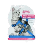 Postroj pro kočky s vodítkem, velikost S, různé barvy: červená nebo modrá – Pawise Kitten Harness With Leash - Obrázek 3