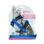 Postroj pro kočky s vodítkem, velikost L, různé barvy: červená nebo modrá – Pawise Kitten Harness With Leash - Obrázek 3