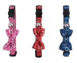 Růžový obojek pro kočku s mašličkou – Pawise Cat Collar With Bowknot - Obrázek 2