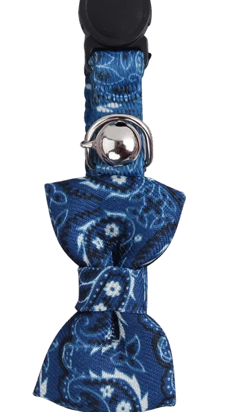 Obojek pro kočky s mašličkou, modrý – Pawise Cat Collar With Bowknot