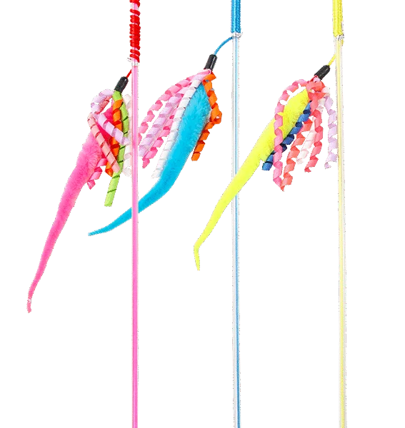 Mávátko pro kočky s měkkým hadem, tyč 45,5 cm – Pawise Cat Teaser Snake