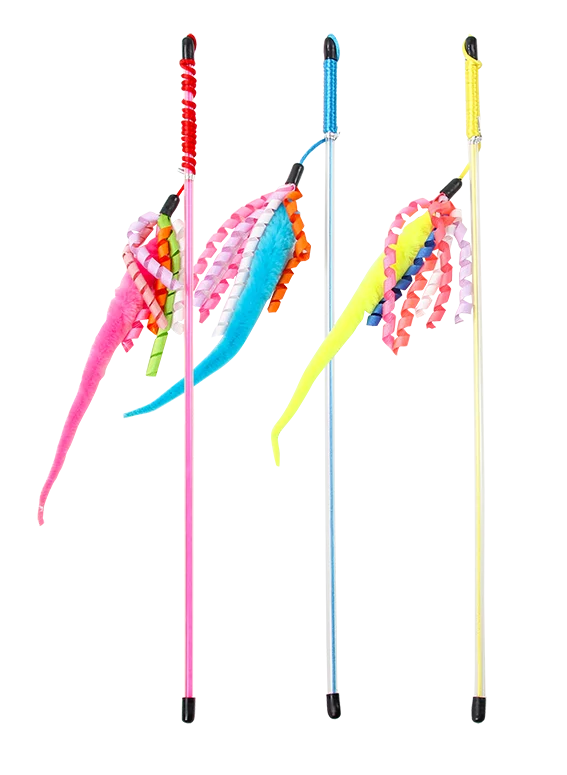 Mávátko pro kočky s měkkým hadem, tyč 45,5 cm – Pawise Cat Teaser Snake - Obrázek 1