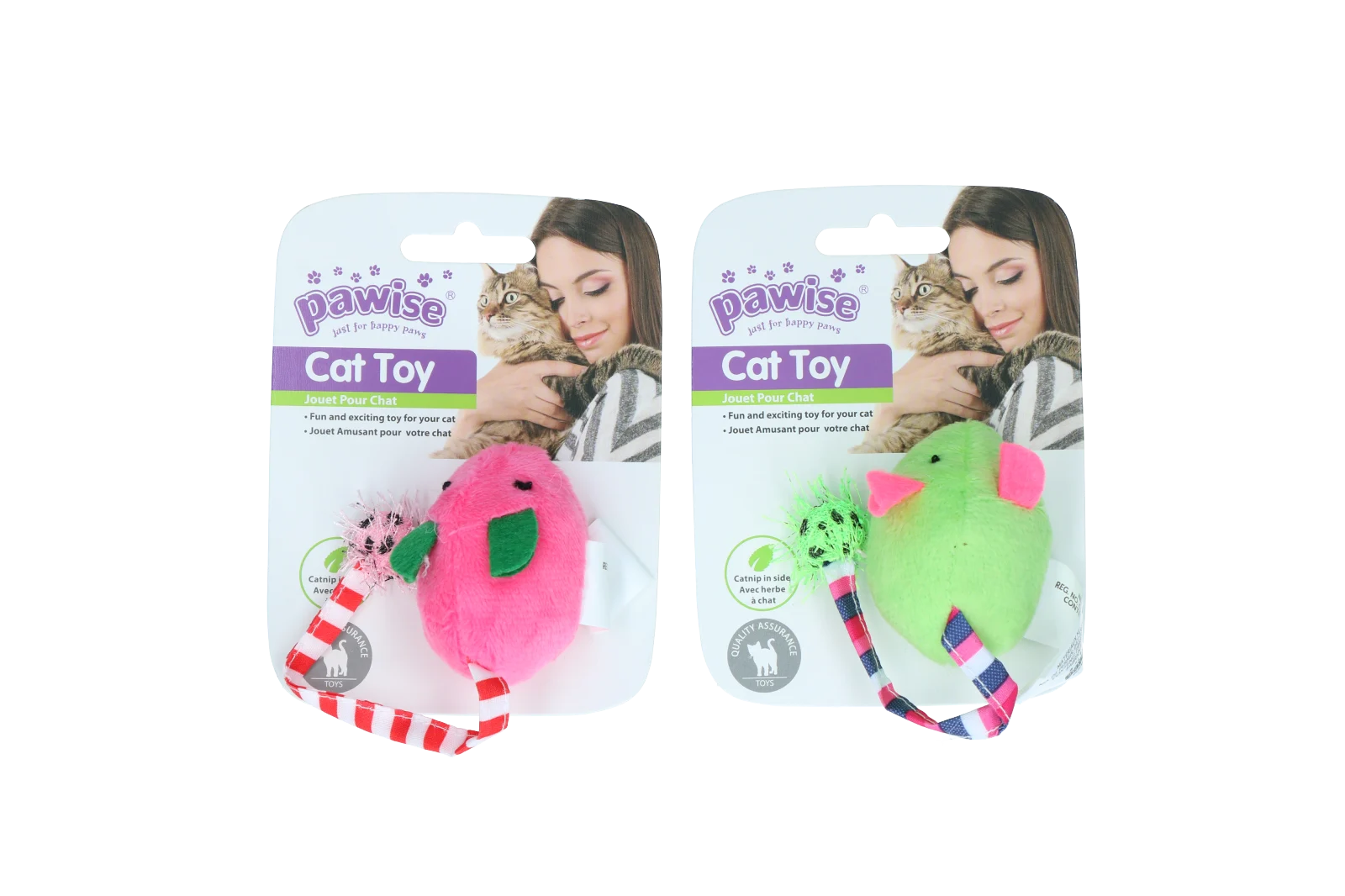 Plyšová myška se šantou kočičí a šustivým zvukem, 16 cm – Pawise Plush Mice Toy - Obrázek 1